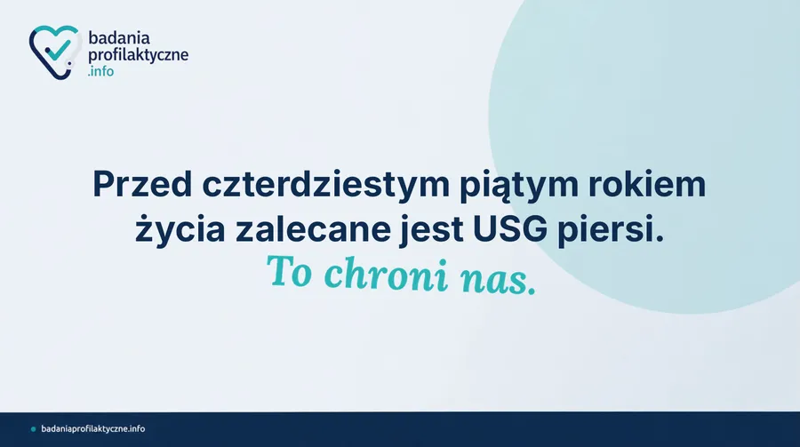 Profilaktyka raka piersi poniżej 45 lat — USG zamiast mammografii