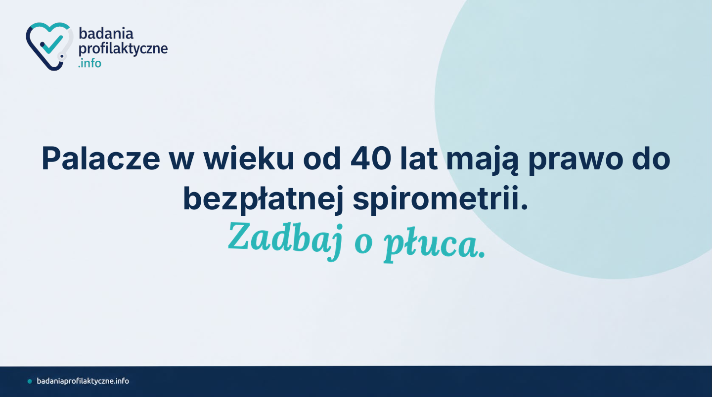 Jeśli palisz i masz 40–65 lat, masz prawo do bezpłatnej spirometrii bez skierowania w ramach Programu Profilaktyki Chorób Odtytoniowych NFZ. Sprawdź kryteria i jak się zapisać.
