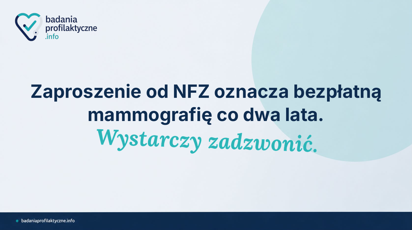 Zaproszenie na mammografię z NFZ — co zrobić krok po kroku